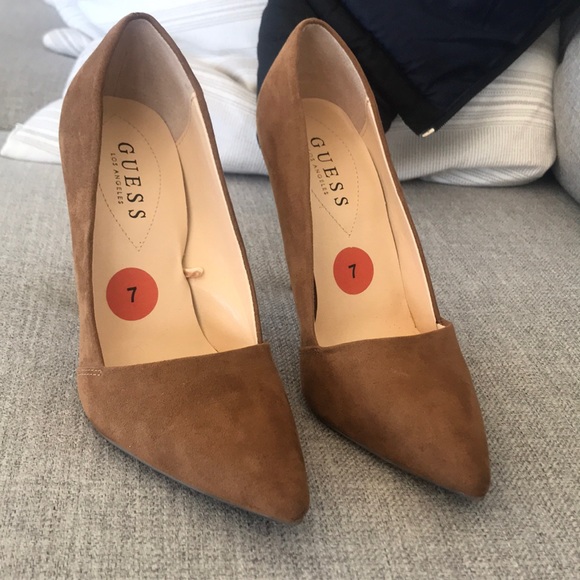 guess suede heels